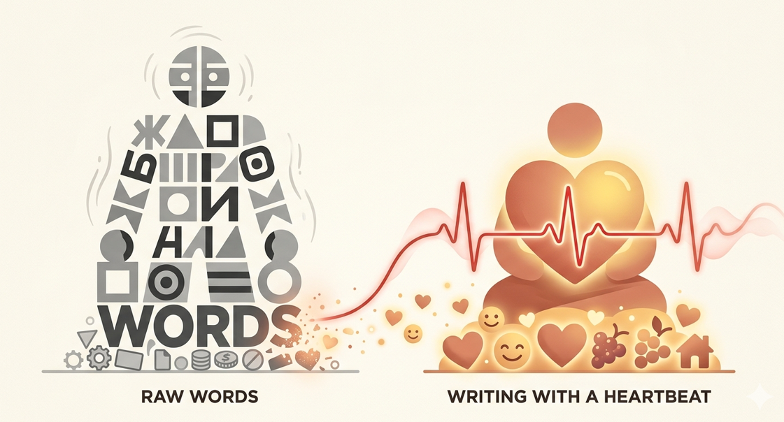 Seni Memanusiakan Kata: Mengapa Tulisan yang Bagus Selalu Memiliki "Detak Jantung" di Setiap Kalimatnya